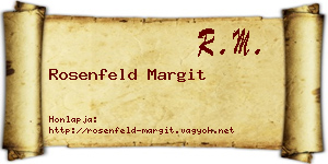 Rosenfeld Margit névjegykártya