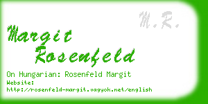 margit rosenfeld business card